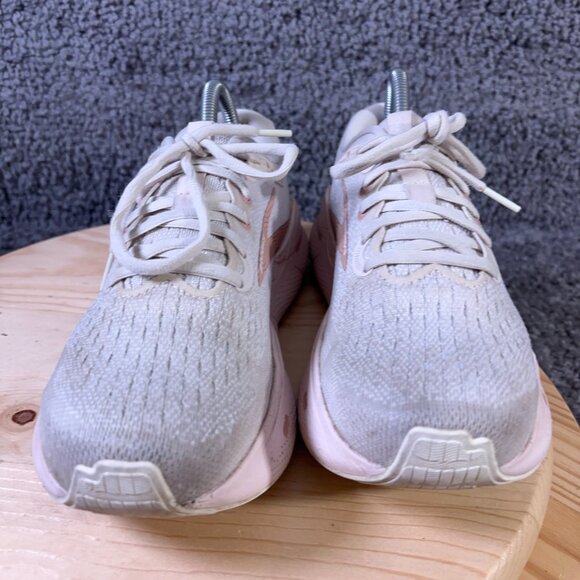 Brooks Ghost Max Running Shoe Womens Size 8 Pink Gray Gym Training Sneakers - Picture 2 of 8